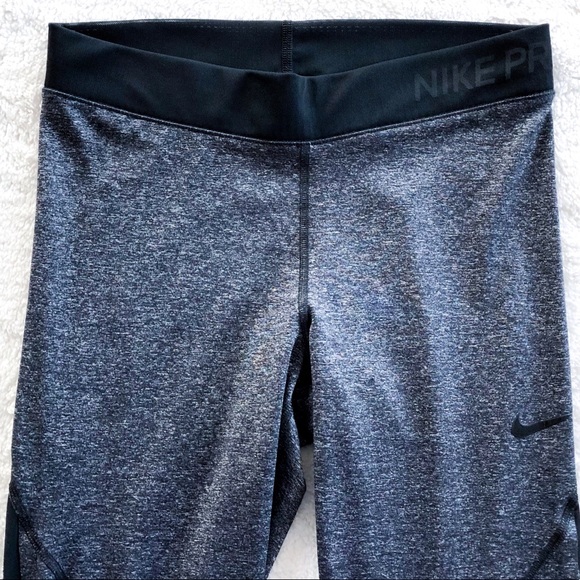 Nike Pants - Nike Pro Hypercool Leggings Black Gray Mesh